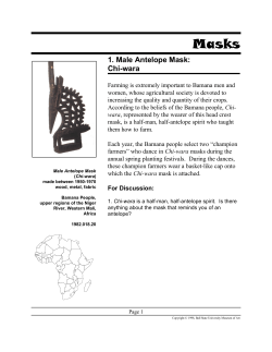1. Male Antelope Mask: Chi-wara