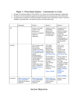 Paper 1: Prescribed Subject - Communism in