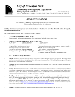 residential decks - City of Brooklyn Park