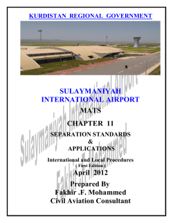 MATS CHAPTER 11 Separation - Sulaymaniyah International Airport