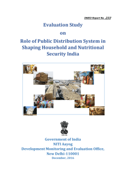 Evaluation Study on Role of Public Distribution System