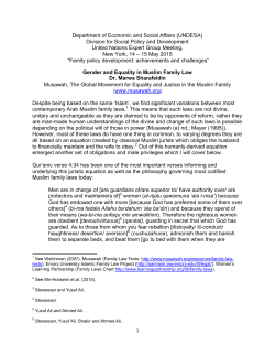 Gender and Equality in Muslim Family Law