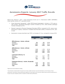 Operating Statistics January 2017