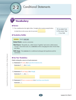 Conditional Statements