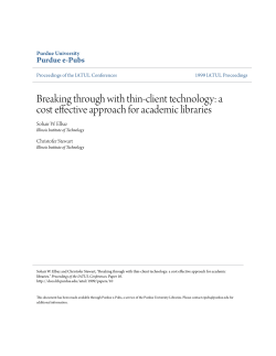 Breaking through with thin-client technology: a cost - Purdue e-Pubs