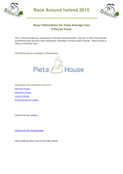 Race Around Ireland 2015 Racer Information for Team Average