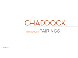 Pairings Worksheet for full detail. Here`s an overview of