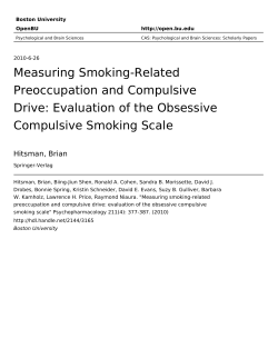 Evaluation of the Obsessive Compulsive Smoking Scale