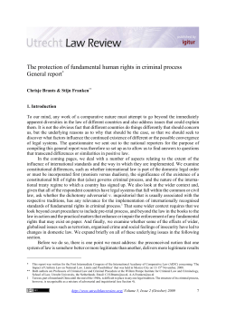 The protection of fundamental human rights in criminal process