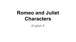 Romeo and Juliet Characters