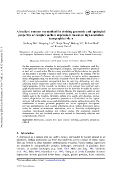 A localized contour tree method for deriving