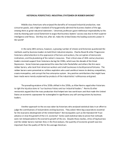 historical perspectives: industrial statesmen or robber