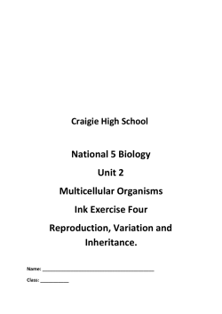 Reproduction Variation and Inheritence