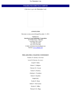 philadelphia home rule charter