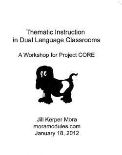 Thematic Instruction in Dual Language Classrooms