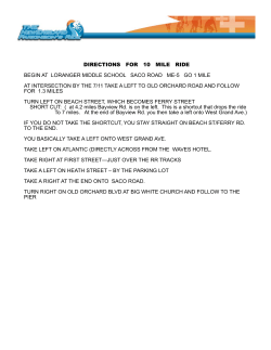 directions for 10 mile ride begin at loranger middle school saco road