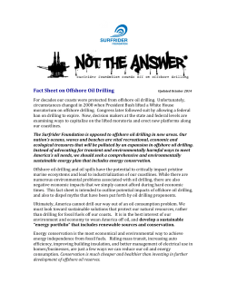 Fact Sheet on Offshore Oil Drilling