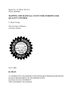 MAPPING THE RAINFALL EVENT FOR STORMWATER QUALITY