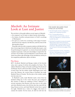 Macbeth: An Intimate Look at Lust and Justice