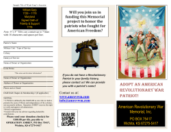 Adopt an American Revolutionary War Patriot! American