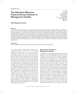 The Selection Dilemma Faced at Drona Institute of