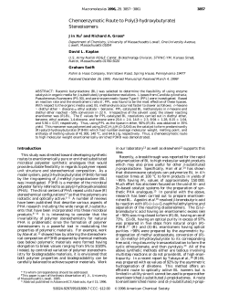 Chemoenzymatic Route to Poly(3-hydroxybutyrate) Stereoisomers