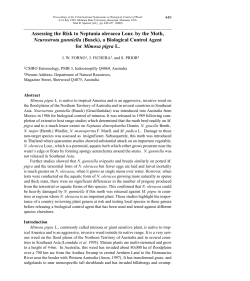 Assessing the Risk to Neptunia oleracea Lour. by the