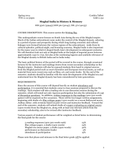 Mughal S14 syllabus - UT College of Liberal Arts