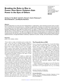 Breaking the Rules to Rise to Power: How Norm