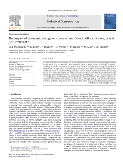 The impact of taxonomic change on conservation: Does it kill, can it