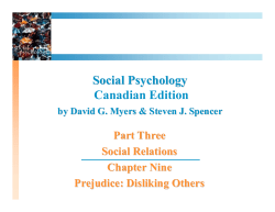 Social sources of prejudice - McGraw