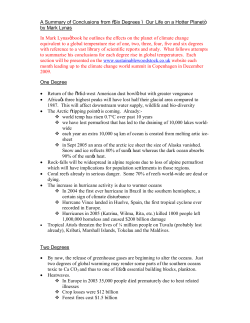 Six Degrees Summary - Sustainable Woodstock