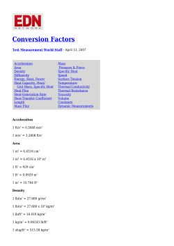 Conversion Factors