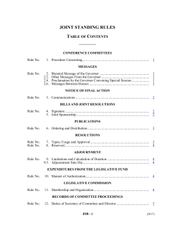joint standing rules