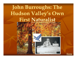 John Burroughs - The Hudson River Valley Institute