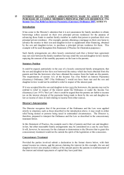 I5 INTEREST RELIEF &ndash; FAMILY ARRANGEMENTS MADE TO