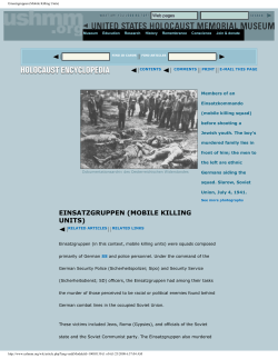 Einsatzgruppen (Mobile Killing Units)