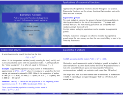 3.2 Applications of Exponential Functions