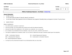 Predicting Products 6 &ndash; All, Mixed &ndash; Answer Key