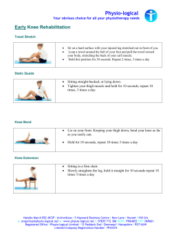 Early knee rehabilitation - Physio