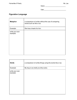 Figurative Language - Tupper Secondary English