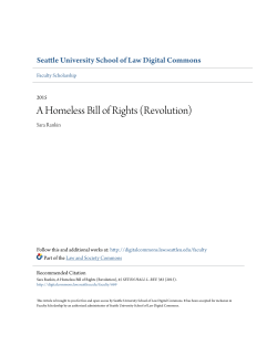 A Homeless Bill of Rights (Revolution)