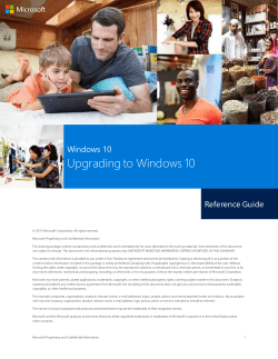 Upgrading to Windows 10