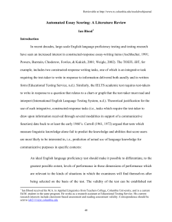 Automated Essay Scoring: A Literature Review