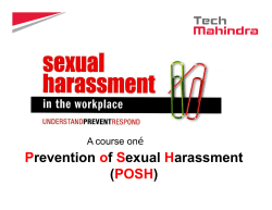 Prevention of Sexual Harassment (POSH)