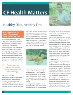 Healthy Diet, Healthy Fats