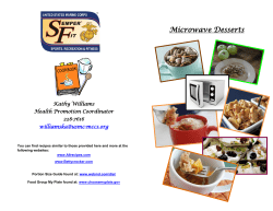 Microwave Desserts - MCCS-SC