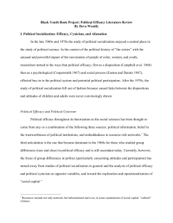 Political Efficacy Literature Review