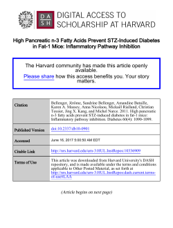 High Pancreatic n-3 Fatty Acids Prevent STZ