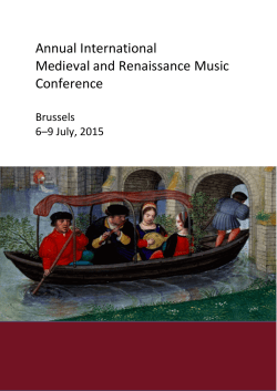 BOOKLET REAL FILE - Medieval and Renaissance Music Conference